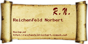 Reichenfeld Norbert névjegykártya
